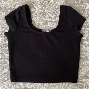 Basic Black Crop Top